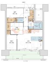 福岡県久留米市諏訪野町(マンション)の賃貸物件の間取り