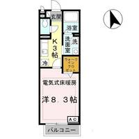 京都府京都市北区西賀茂神光院町(アパート)の賃貸物件の間取り