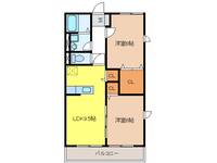 岐阜県関市下有知(アパート)の賃貸物件の間取り