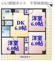 千葉県千葉市中央区南町2(マンション)の賃貸物件の間取り