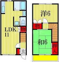 千葉県船橋市丸山1(一戸建)の賃貸物件の間取り