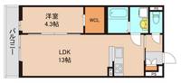 千葉県松戸市二ツ木(マンション)の賃貸物件の間取り