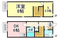 キューブ南方の間取り