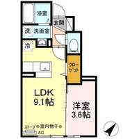 セジュールKVの間取り