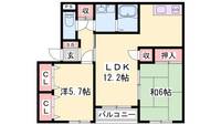 兵庫県姫路市網干区田井(アパート)の賃貸物件の間取り