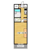 岡山県岡山市北区津島京町1の賃貸マンションの間取り