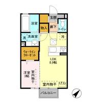 栃木県栃木市片柳町2(アパート)の賃貸物件の間取り