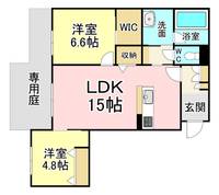 福岡県北九州市小倉北区井堀4(マンション)の賃貸物件の間取り