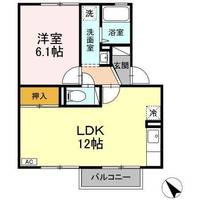 クレールコートAの間取り