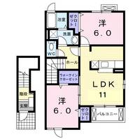 富山県富山市上大久保(アパート)の賃貸物件の間取り