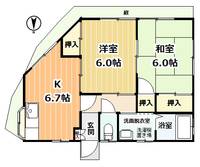 神奈川県藤沢市西富(一戸建)の賃貸物件の間取り