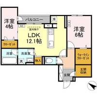 広島県福山市引野町5(アパート)の賃貸物件の間取り
