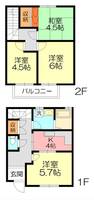 神奈川県秦野市寺山(一戸建)の賃貸物件の間取り