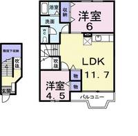 埼玉県羽生市北2(アパート)の賃貸物件の間取り