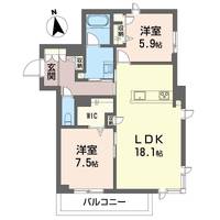 埼玉県川口市栄町1(マンション)の賃貸物件の間取り