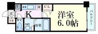 プレサンス心斎橋ブライトの間取り