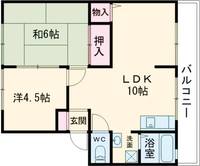 奈良県奈良市中町(アパート)の賃貸物件の間取り