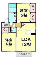 大阪府門真市宮前町(アパート)の賃貸物件の間取り