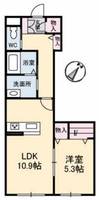 岡山県岡山市南区大福(マンション)の賃貸物件の間取り