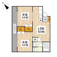 ★健軍商店街まで車5分★お得に住めるリノベ済み物件の間取り