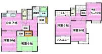 広島県広島市安芸区矢野東5(一戸建)の賃貸物件の間取り