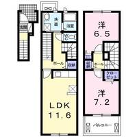 三重県名張市鴻之台4番町(アパート)の賃貸物件の間取り