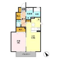 栃木県小山市若木町2(アパート)の賃貸物件の間取り