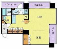 東京都中央区月島1(マンション)の賃貸物件の間取り