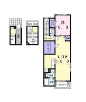 埼玉県吉川市中央3(アパート)の賃貸物件の間取り