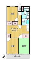 東京都八王子市南大沢1(マンション)の賃貸物件の間取り