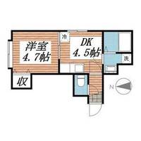 北海道札幌市中央区南十四条西6(アパート)の賃貸物件の間取り