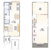 大阪府門真市宮野町(一戸建)の賃貸物件の間取り