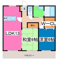 熊本県菊池郡大津町大字室(マンション)の賃貸物件の間取り