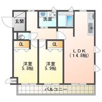 グロースハイツ新石切IVの間取り