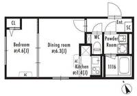 東京都新宿区西新宿8(マンション)の賃貸物件の間取り