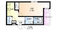 大阪府堺市東区白鷺町1(アパート)の賃貸物件の間取り