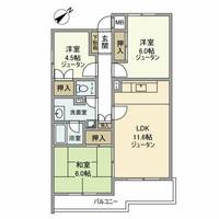 神奈川県横浜市戸塚区平戸3(マンション)の賃貸物件の間取り