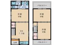大阪府枚方市西禁野2(一戸建)の賃貸物件の間取り