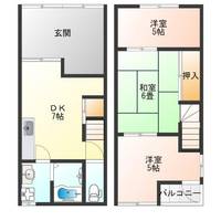 大阪府大阪市西成区天下茶屋2(一戸建)の賃貸物件の間取り