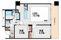 プレサンスレジェンド堺筋本町タワーの間取り