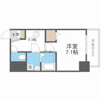 大阪府大阪市中央区北新町(マンション)の賃貸物件の間取り