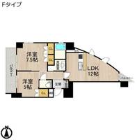 大阪府大阪市中央区日本橋2(マンション)の賃貸物件の間取り