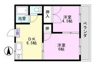 コーポラス美山 Aの間取り