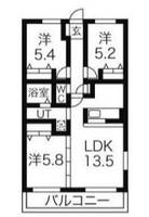 神奈川県小田原市国府津(マンション)の賃貸物件の間取り