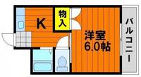岡山県岡山市北区青江4の賃貸マンションの間取り
