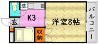 東子ハイツaの間取り