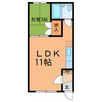 ハイツコスモスB棟の間取り