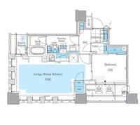 東京都中央区月島1(マンション)の賃貸物件の間取り