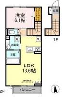 岡山県倉敷市大内(アパート)の賃貸物件の間取り