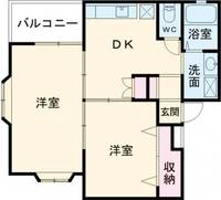 栃木県栃木市野中町(アパート)の賃貸物件の間取り